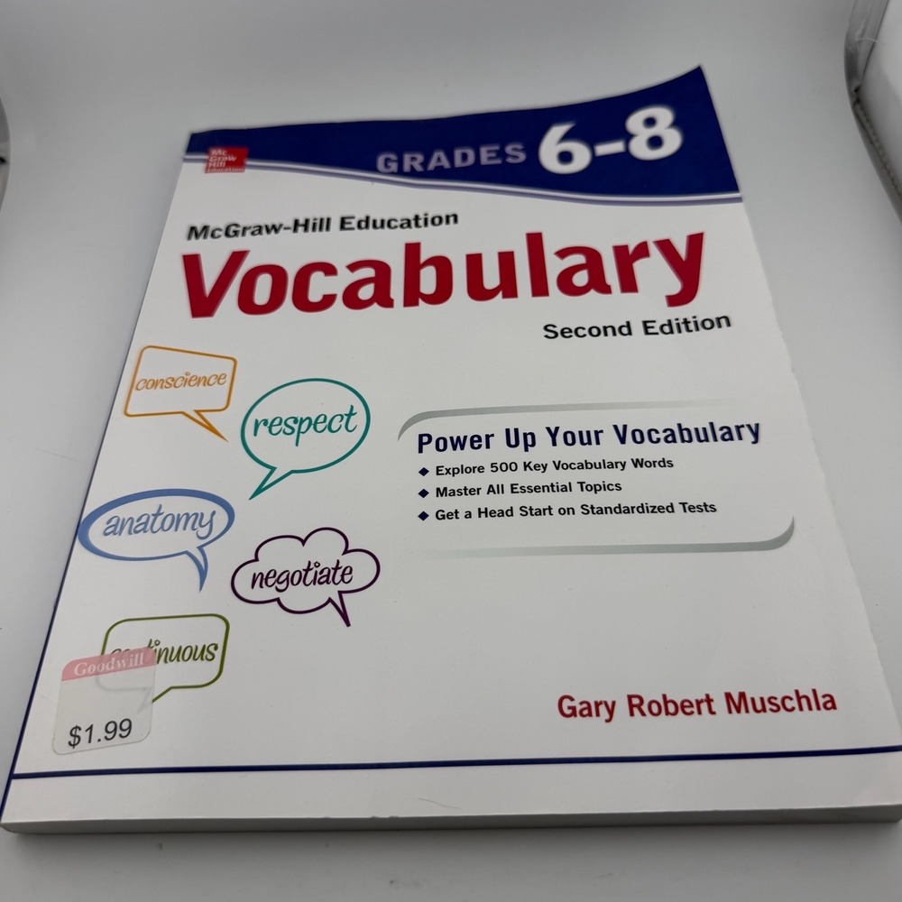 McGraw-Hill Education Vocabulary Grades 6-8 Second Edition Book